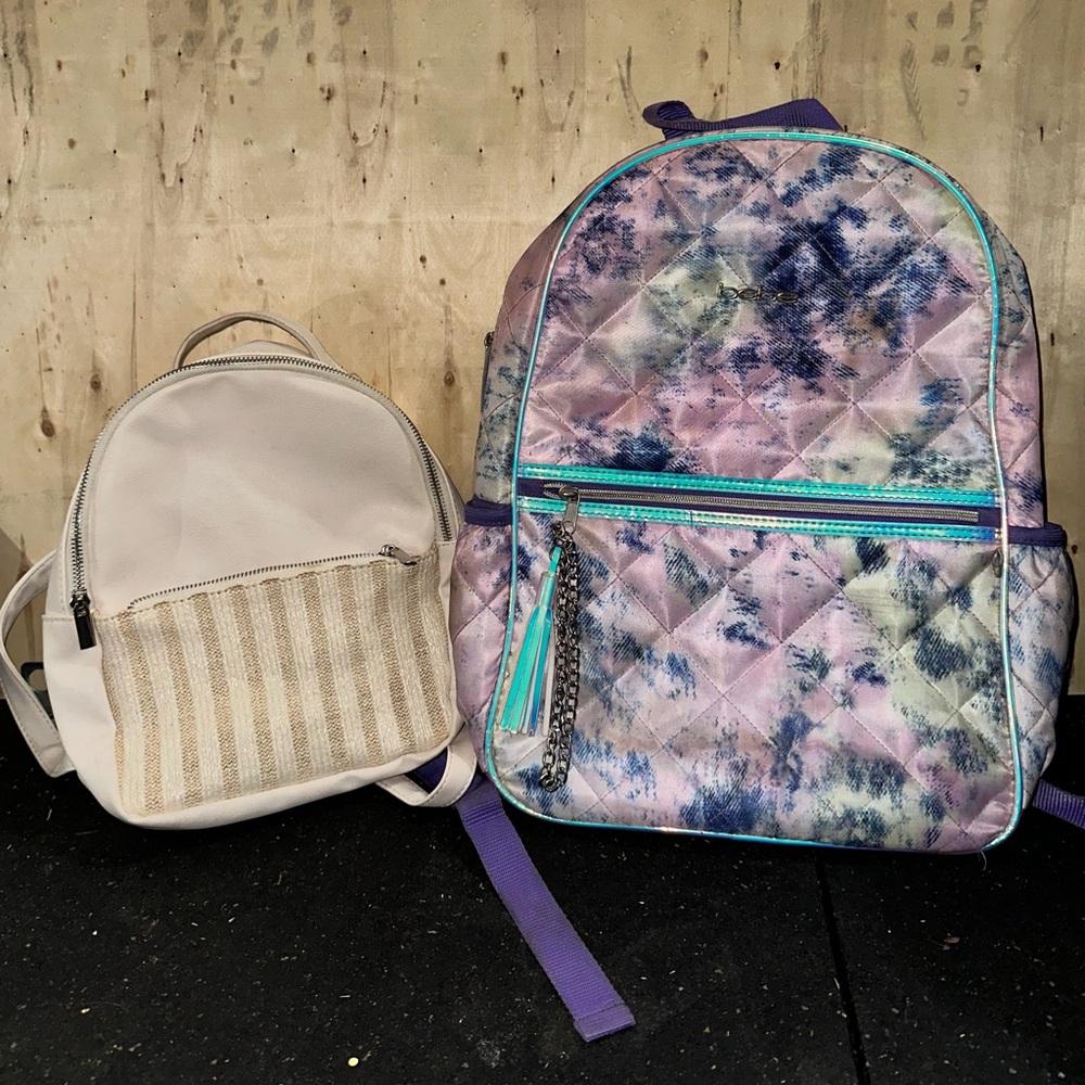 Girls Bebe backpack - school sized 
Wild fable mini backpack - cream